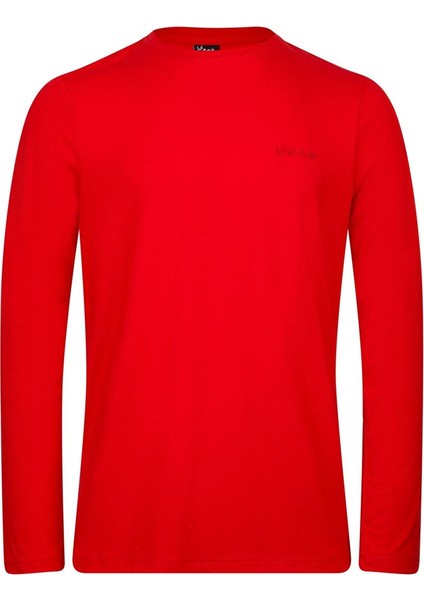 Vernon Erkek Uzun Kol Viloft T-Shirt Kırmızı