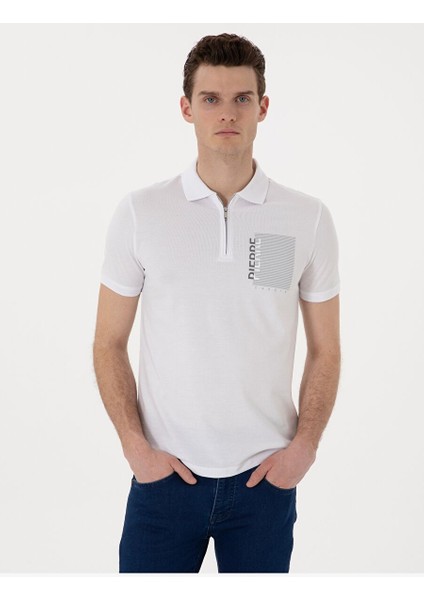Beyaz Slim Fit Tişört