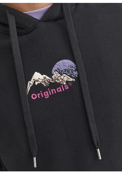 Kapüşon Yaka Siyah Erkek Sweatshırt 12242357_JORSILVERLAKE Sweat Hood indirimleri