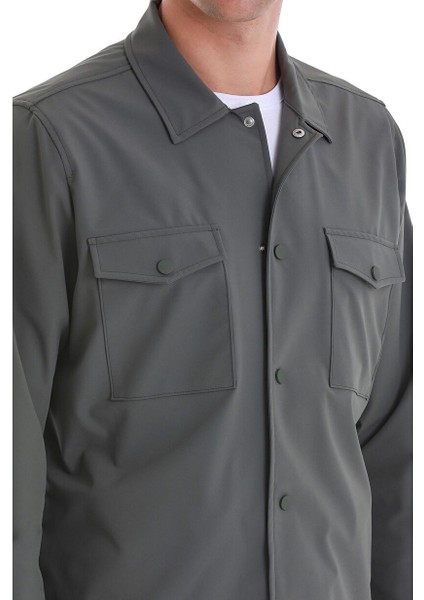 Haki Slim Fit Ceket Yaka Overshirt Gömlek indirimleri