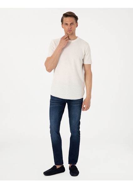 Lacivert Slim Fit Jean Pantolon