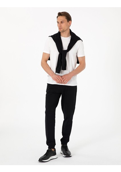 Siyah Slim Fit Eşofman Altı