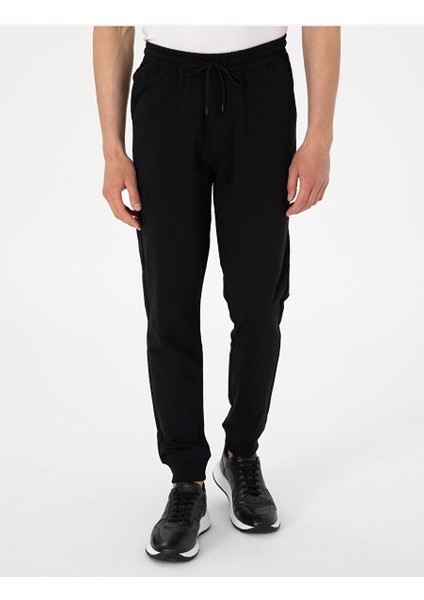 Siyah Slim Fit Eşofman Altı