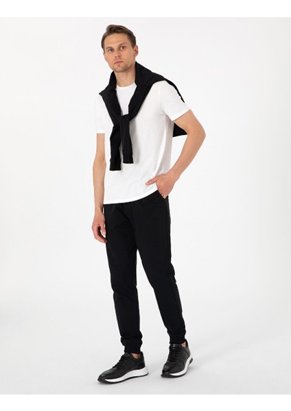 Siyah Slim Fit Eşofman Altı