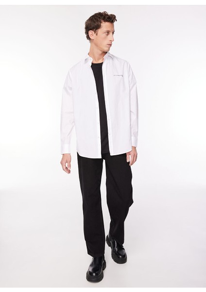 Slim Fit Gömlek Yaka Beyaz Erkek Gömlek UMA23135CA modelleri
