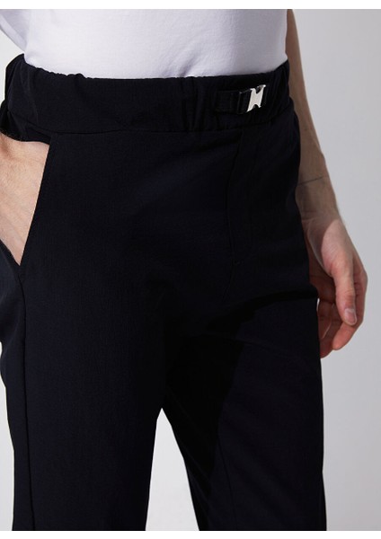 Lastikli Bel Lastikli Paça Jogger Siyah Erkek Pantolon E-Namne fırsatları