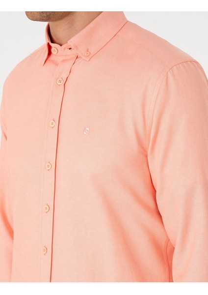 Pembe Slim Fit Uzun Kollu Gömlek