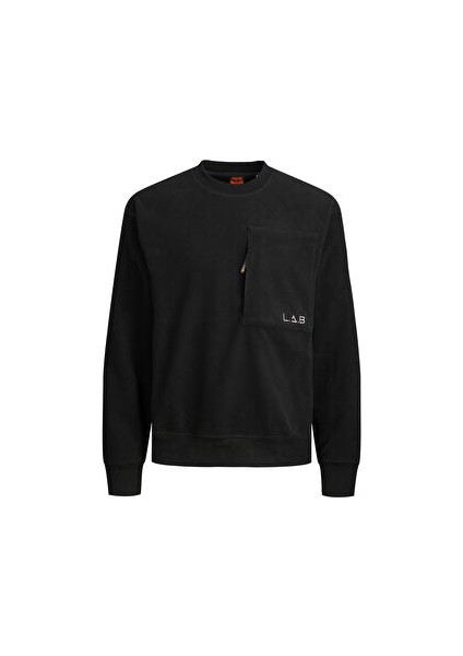 Yuvarlak Yaka Siyah Erkek Sweatshırt 12241523_JCOLAB Sweat Crew Neck Aw2