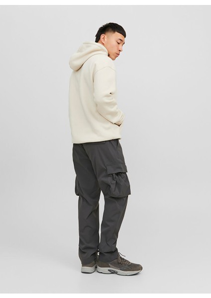 Kapüşon Yaka Krem Erkek Sweatshırt 12240228_JCOFILO Plaın AW23 Sweat H fırsatları