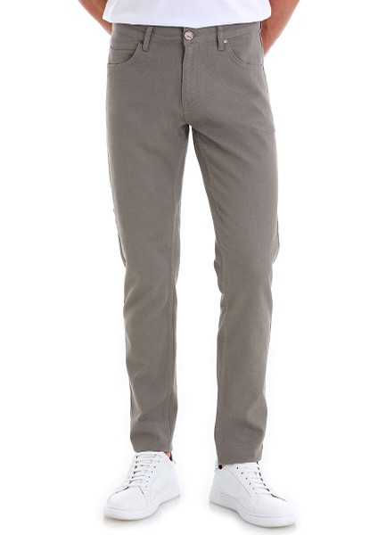 Vizon Slim Fit Düz 5 Cep Pamuklu Kanvas Pantolon