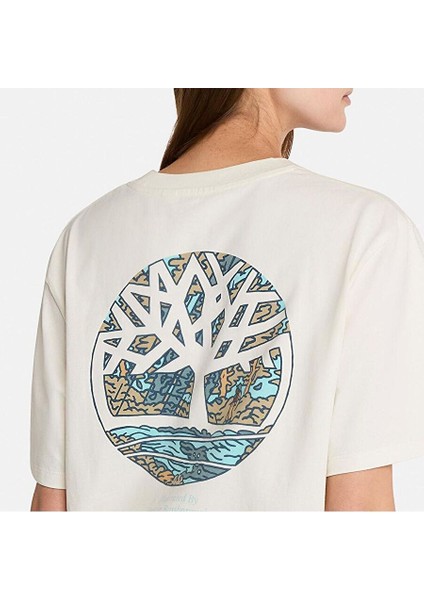 Illustrated Tree Logo Back Graphic Tee Erkek Tişört TB0A6DG5CM91