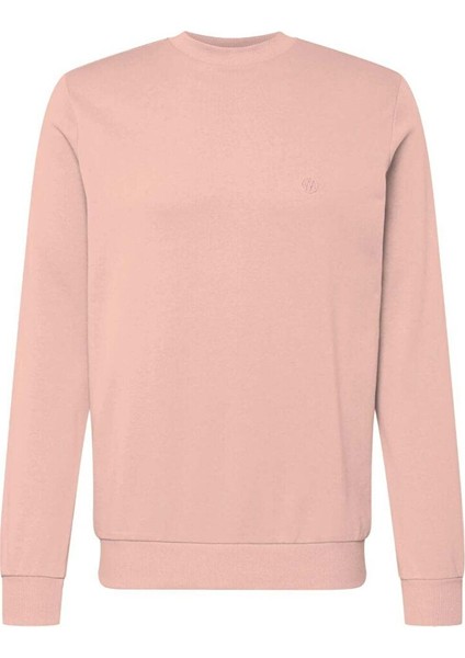 Küllü Somon Bisiklet Yaka Basic Pamuklu Regular Fit Erkek Sweatshirt Core