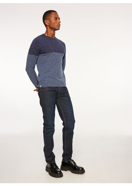 Bisiklet Yaka Slim Fit Lacivert Erkek Kazak FM23W58MG fiyatları