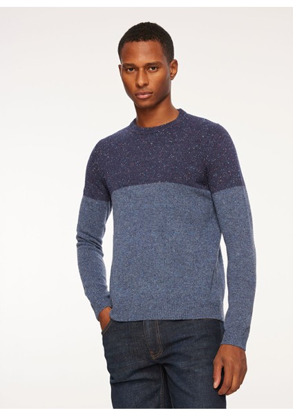 Bisiklet Yaka Slim Fit Lacivert Erkek Kazak FM23W58MG modelleri