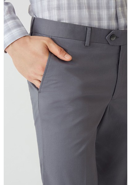 Erkek 4 Cepli Gabardin Spor Pantolon Gri PNS22Y22101_D55 fırsatları