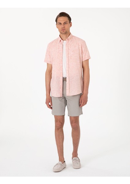 Taş Slim Fit Dokuma Şort