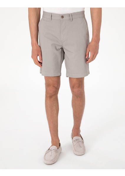 Taş Slim Fit Dokuma Şort