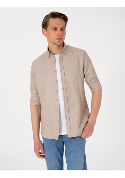 Vizon Oxford Slim Fit Kolay Ütülenebilir Gömlek