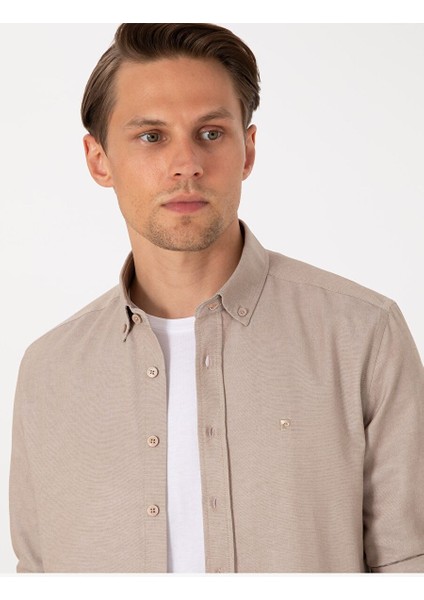 Vizon Oxford Slim Fit Kolay Ütülenebilir Gömlek