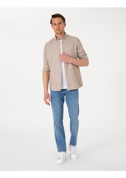 Vizon Oxford Slim Fit Kolay Ütülenebilir Gömlek