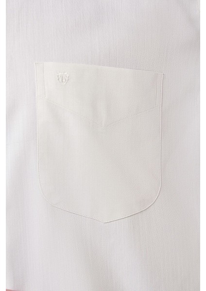 Erkek Regular Fit Klasik Gömlek Ekru GM23K232047_D03