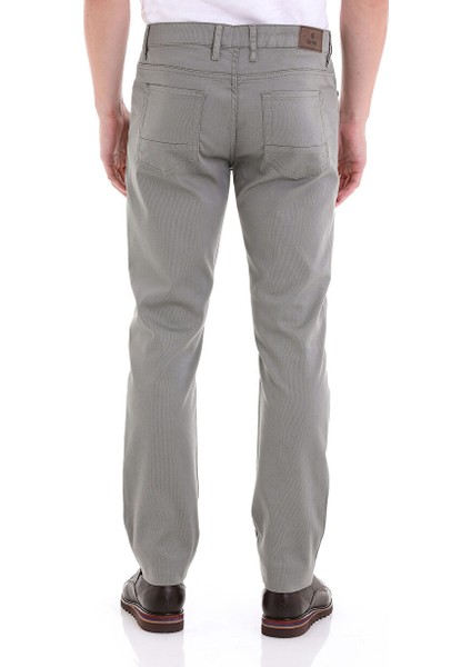 Gri Dinamik Fit Düz 5 Cep Basic Kanvas Pantolon