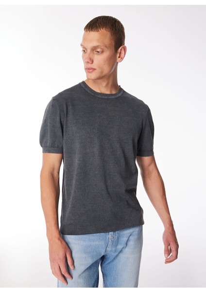 Gmg Fırenze Bisiklet Yaka Slim Fit Antrasit Erkek Kazak GU24MSS04001