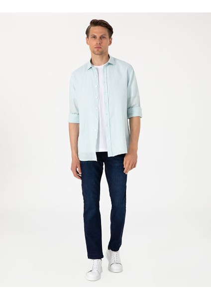Koyu Lacivert Slim Fit Jean Pantolon