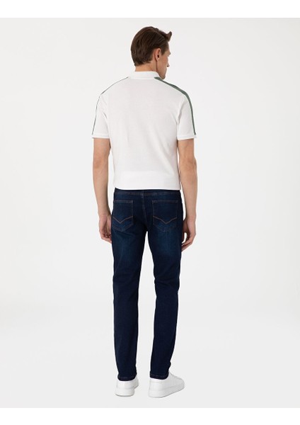 Koyu Lacivert Slim Fit Jean Pantolon fırsatları