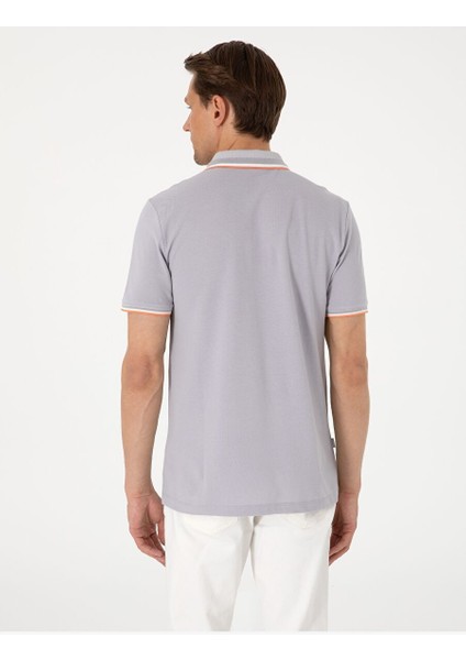 Açık Gri Slim Fit Polo Yaka Tişört indirimleri