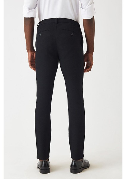 Erkek 4 Cep Spor Pantolon Sıyah PNS22K22230_D99