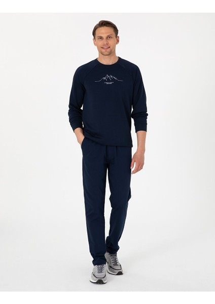Lacivert Slim Fit Eşofman Altı