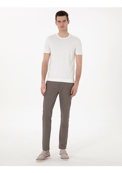 Vizon Slim Fit Beli Lastikli Kanvas Pantolon modelleri