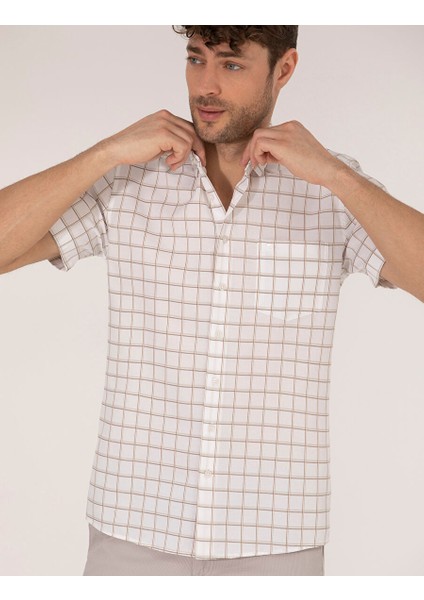 Haki Regular Fit Kısa Kollu Gömlek