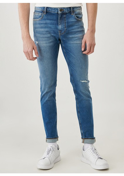 Erkek Düz Paça Regular Fit Denim Pantolon L736010396 Malone Skinny Jean