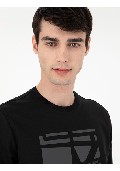 Siyah Regular Fit Sweatshirt