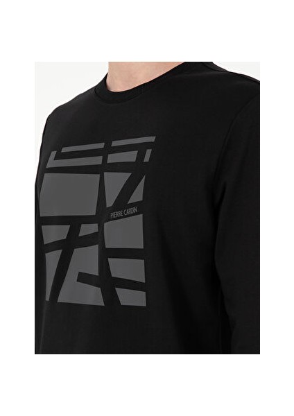 Siyah Regular Fit Sweatshirt