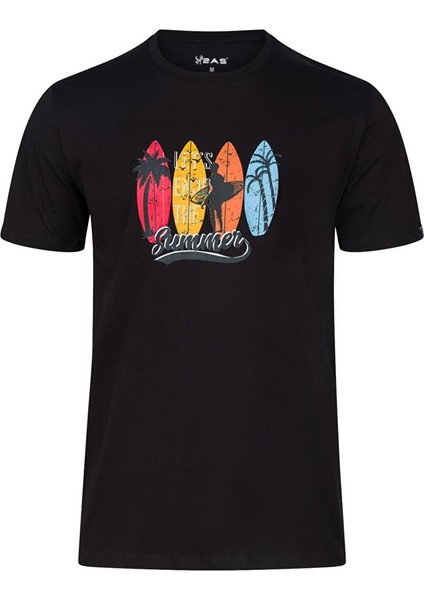 Alex Baskılı Erkek Sıfır Yaka T-Shirt