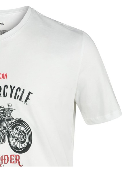 Alex Baskılı Erkek Sıfır Yaka T-Shirt