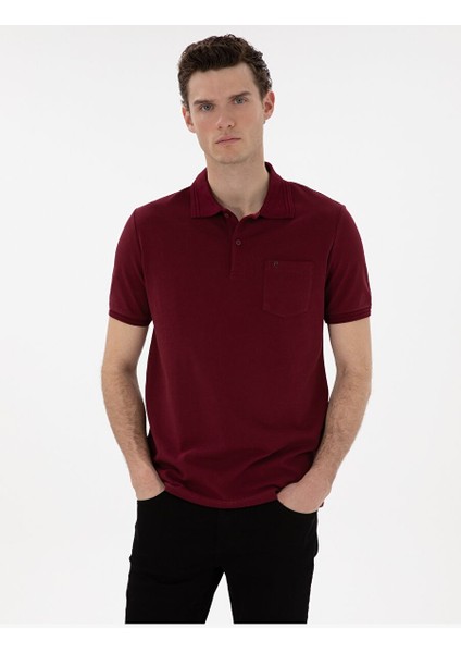 Bordo Regular Fit Basic Tişört