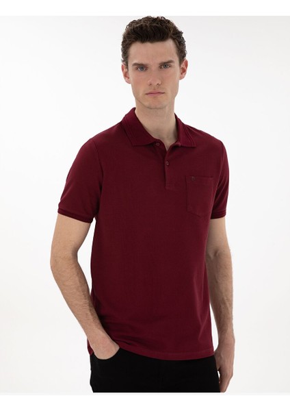 Bordo Regular Fit Basic Tişört