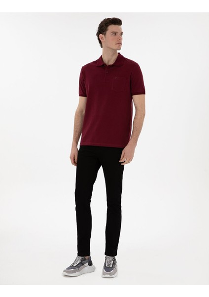 Bordo Regular Fit Basic Tişört