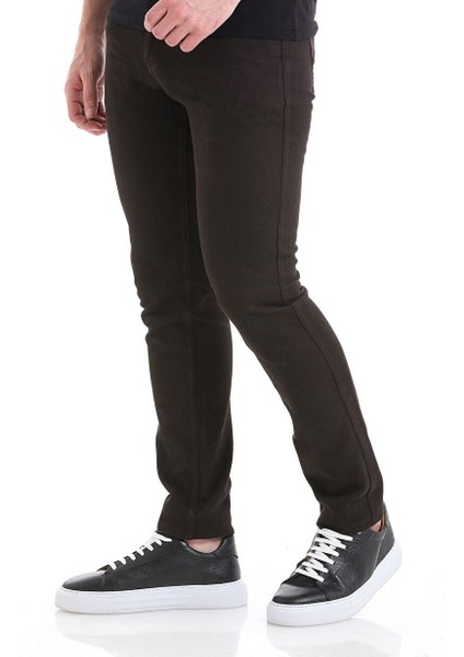 Kahverengi Slim Fit Düz 5 Cep Pamuklu Kanvas Pantolon fırsatları