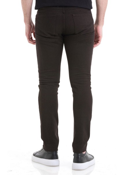 Kahverengi Slim Fit Düz 5 Cep Pamuklu Kanvas Pantolon indirimleri