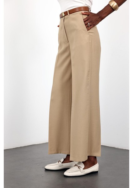 Camel Agraflı Palazzo Pantolon 5190 fırsatları