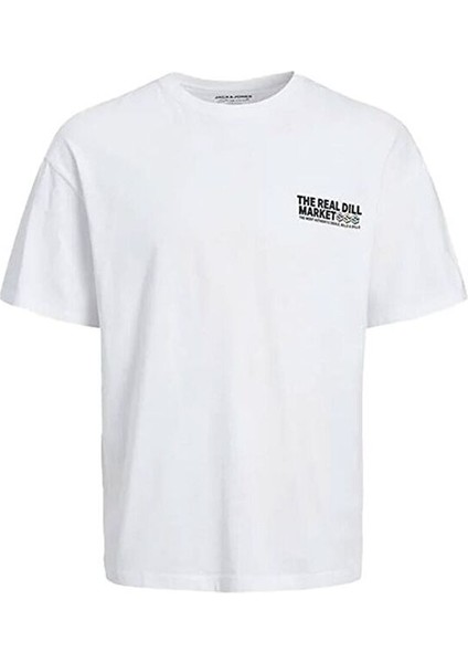 Erkek T-Shirt Jortoast Tee Ss Crew Neck 12254168-BRIGHT White