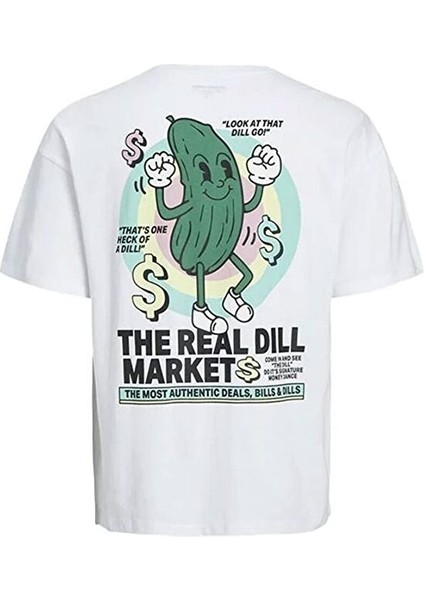 Erkek T-Shirt Jortoast Tee Ss Crew Neck 12254168-BRIGHT White fiyatları