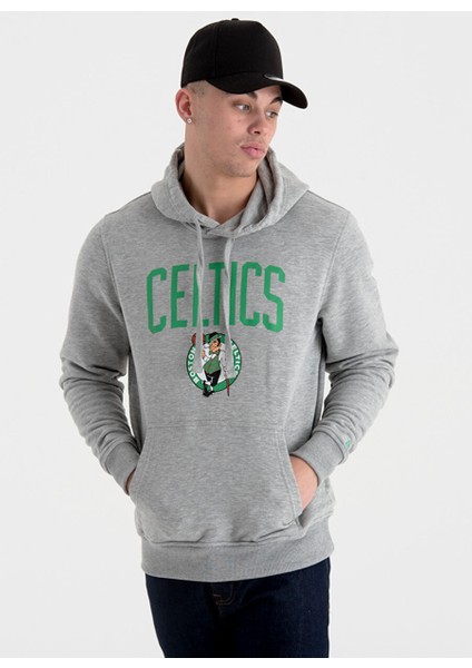 Team Logo Po Hoody Boscel Lgh Gri Kapüşon Yaka Normal Kalıp Sweatshirt