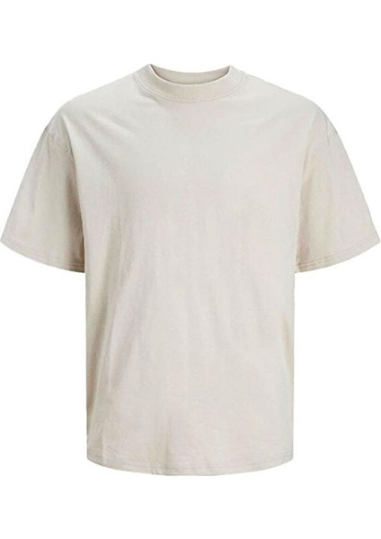 Erkek T-Shirt Jcocollectıve Tee Ss Crew Neck 12251865-MOONBEAM