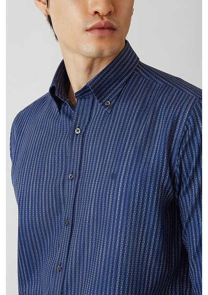 Erkek Regular Fit Uzun Kollu Spor Gömlek Lacivert GM22Y221130_K39 modelleri